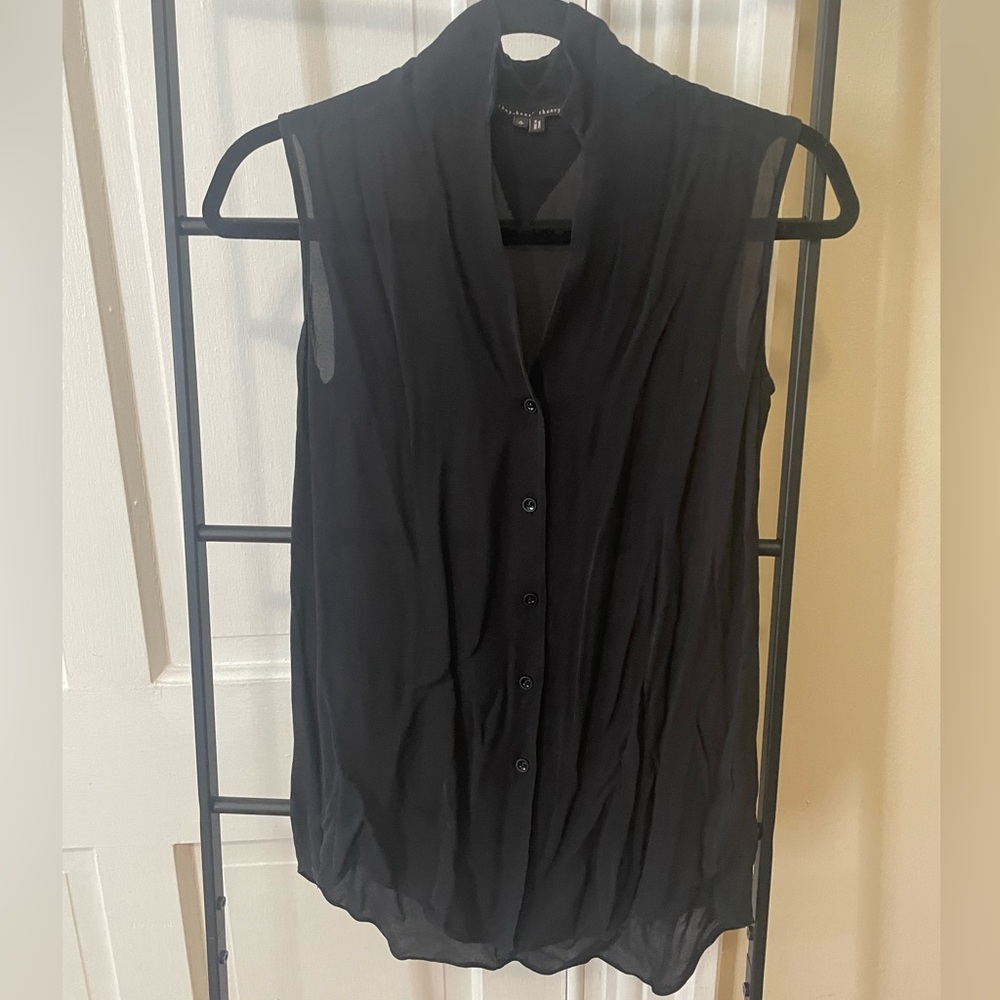 Theyskens’ Theory black silk sleeveless top AS-IS size P (XS)